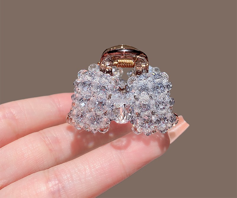 Kẹp gắp nửa tóc 4cm NƠ PHA LÊ XANH cao cấp, kep tóc mái sang trọng độc đáo, phụ kiện kẹp tóc đẹp B4282