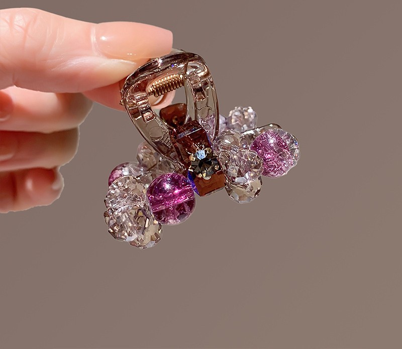 Kẹp gắp nửa tóc, kẹp gắp mái PHA LÊ TÍM cao cấp, kẹp tóc cao cấp sang trọng thiết kế độc đáo B4313