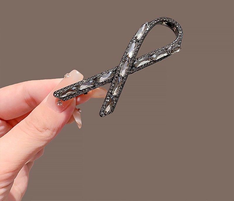 Kẹp mái mỏ vịt NƠ PHA LÊ XÁM cao cấp, kẹp tóc nữ ĐẸP CAO CẤP, quà tặng xinh B4315