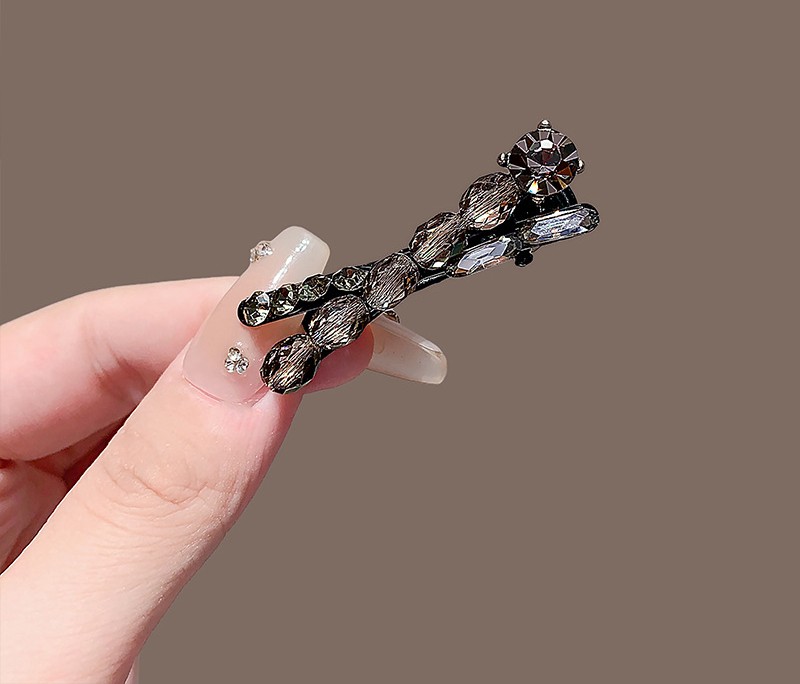 Kẹp mỏ vịt Pha lê mix đá cao cấp thiết kế Hàn Quốc, phụ kiện kẹp tóc mái sang trọng, quà tặng xinh B4319