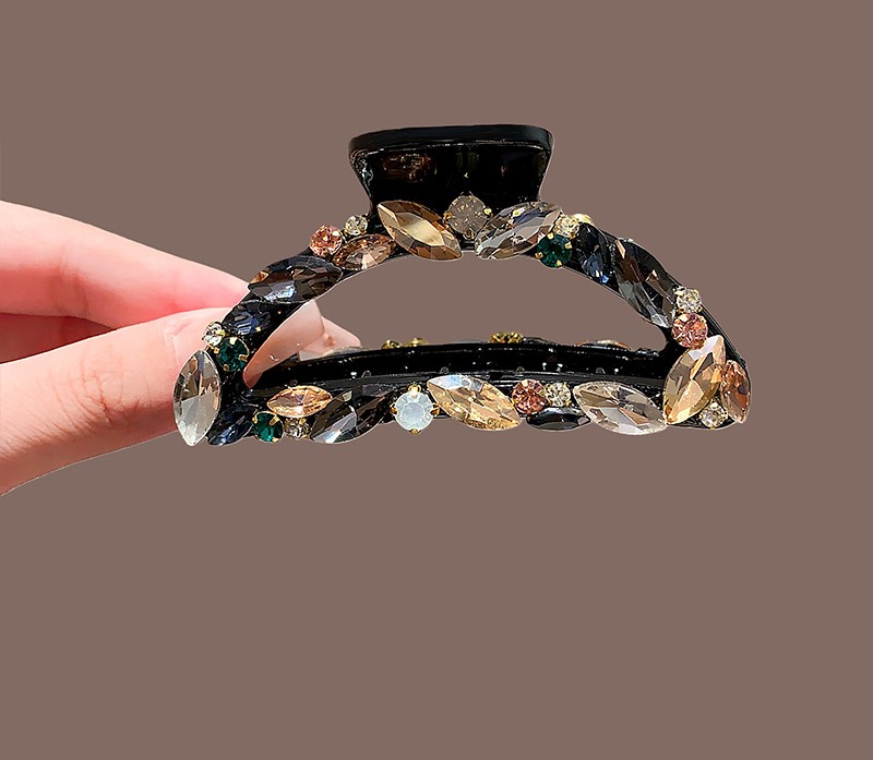 Kẹp gắp lớn pha lê nhiều màu sắc độc đáo, kẹp gắp tóc cao cấp thiết kế Hàn Quốc sang trọng B4321