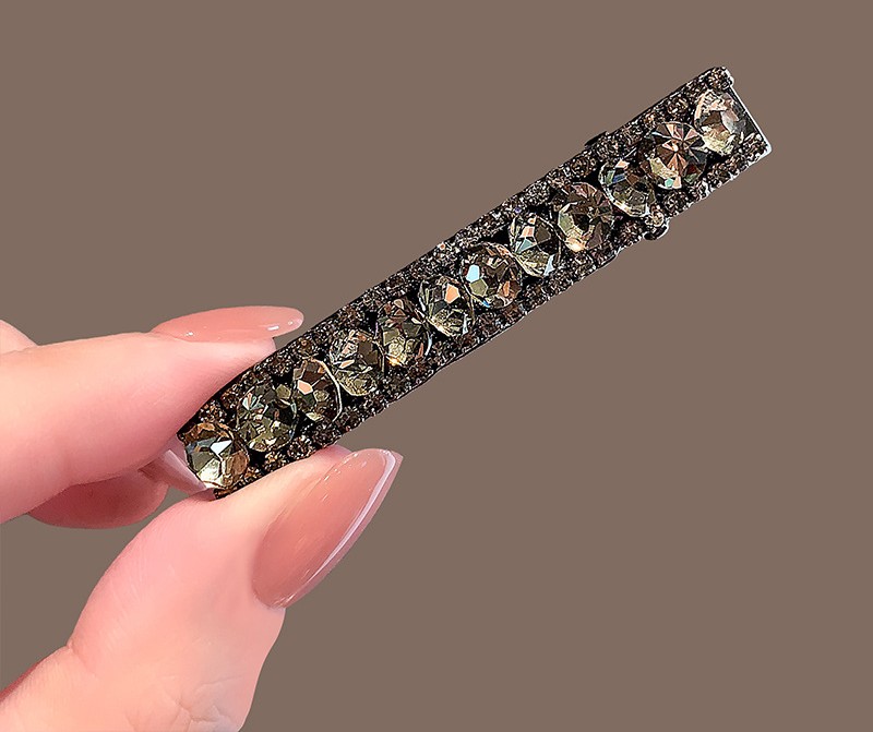 Kẹp tóc mỏ vịtđính đá ĐEN cao cấp, kẹp mái xinh, phụ kiện kẹp tóc nữ độc đáo B4330