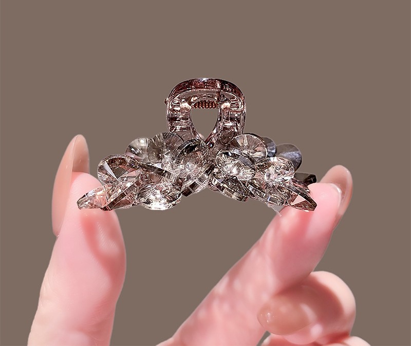 Kẹp nửa tóc sau 4.5cm Pha lê XÁM cao cấp, kẹp tóc nữ cao cấp thiết kế sang trọng độc đáo, quà tặng xinh B4286