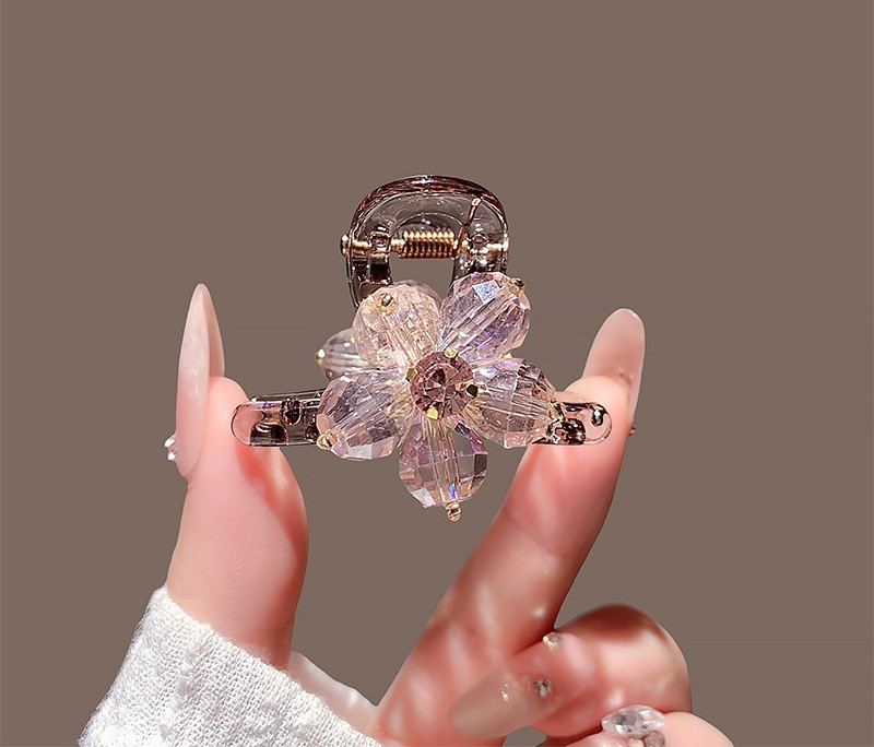 Kẹp gắp nhí HOA HỒNG pha lê cao cấp, phụ kiện kẹp tóc sang trọng độc đáo thiết kế Hàn quốc B4358