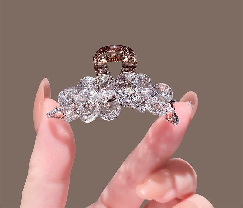 Kẹp nửa tóc sau 4.5cm Pha lê xanh cao cấp, kẹp tóc nữ thiết kế cao cấp sang trọng, quà tặng bạn gái B4287