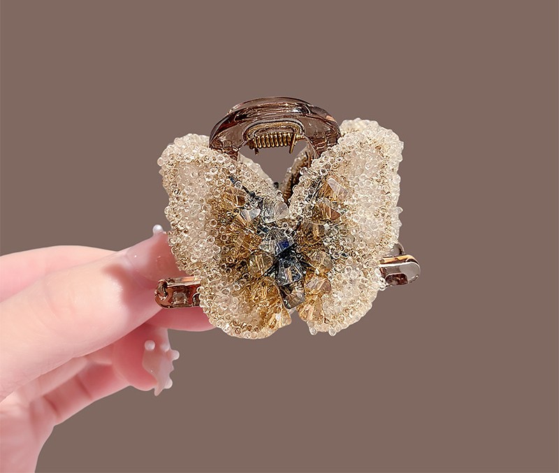 Kẹp gắp 5cm HỒ ĐIỆP pha lê màu sắc cao cấp, phụ kiện kẹp tóc đẹp độc đáo sang trọng B4288