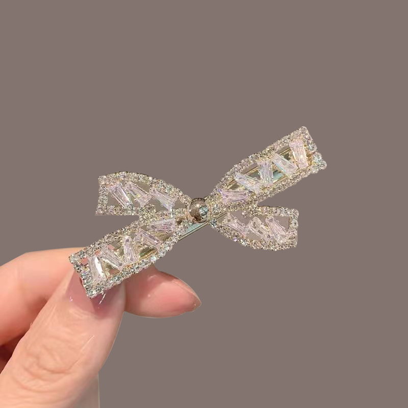 Kẹp mái tóc nữ NƠ ĐÁ mỏ vịt độc đáo, phụ kiện kẹp tóc xinh B4210