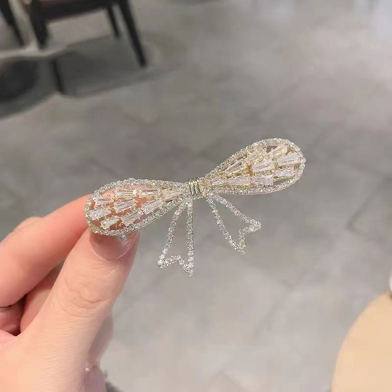 Kẹp mỏ vịt NƠ ĐÁ , phụ kiện kẹp mái tóc nữ đẹp, độc đáo, quà tặng xinh B4185