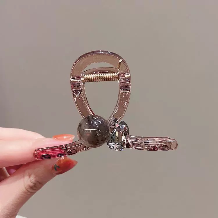 Kẹp gắp tóc 8cm XÁM ĐEN, phụ kiện kẹp tóc nữ đẹp độc đáo B4223