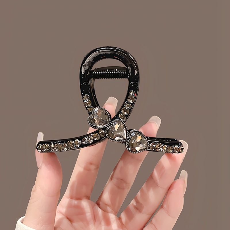 Kẹp gắp tóc nữ ĐÁ ĐEN trái tim, phụ kiện kẹp tóc nữ đẹp, độc đáo, kẹp tóc xinh B4232