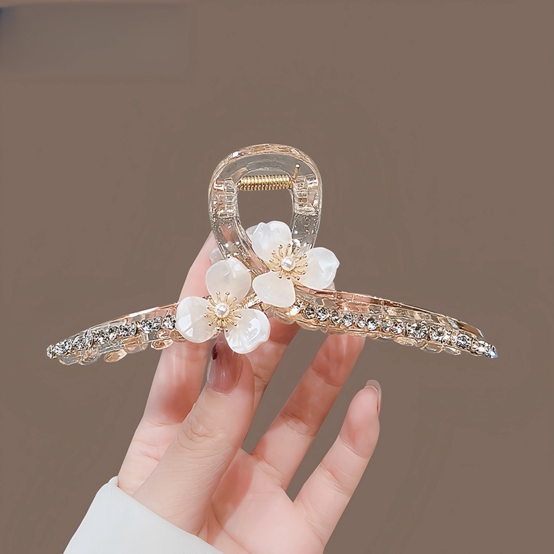 Kẹp tóc gắp HOA mix đá thiết kế độc đáo, phụ kiện kẹp tóc nữ đẹp B4233