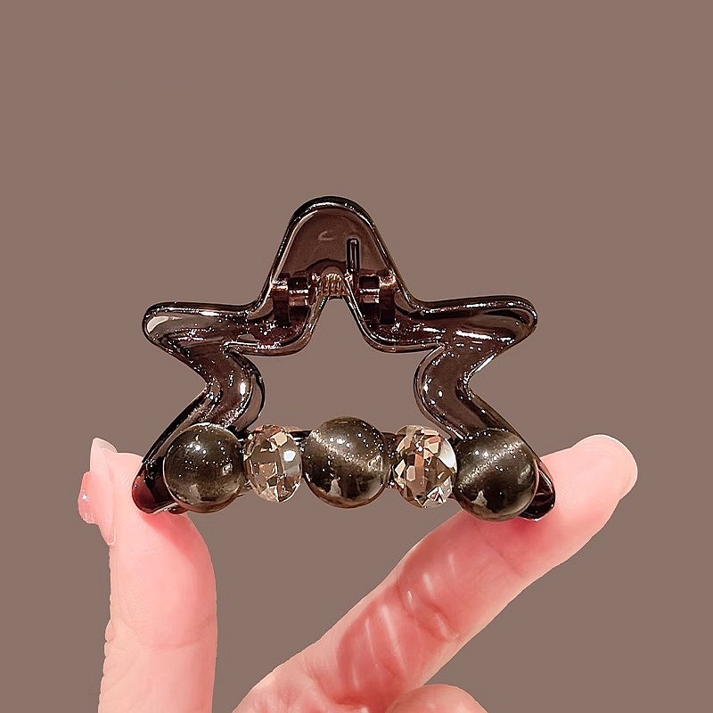 Kẹp nửa tóc ngôi sao thời trang tone nâu đen, phụ kiện kẹp tóc nữ đẹp độc đáo B4234