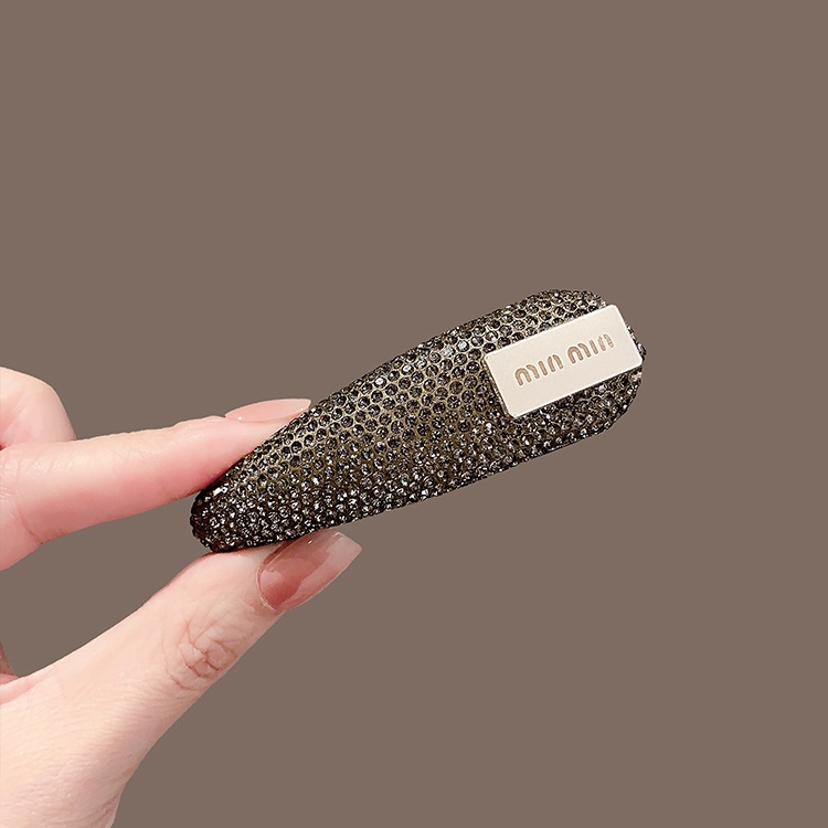 Kẹp tóc mái bấm XÁM ánh đá MIU SÁNG, phụ kiện kẹp tóc nữ ĐẸP thiết kế B4242