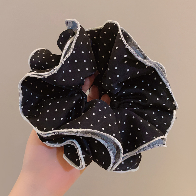 Cột tóc CHẤM BI màu ĐEN cao cấp, phụ kiện tóc nữ ĐẸP – ĐỘC ĐÁO B4264