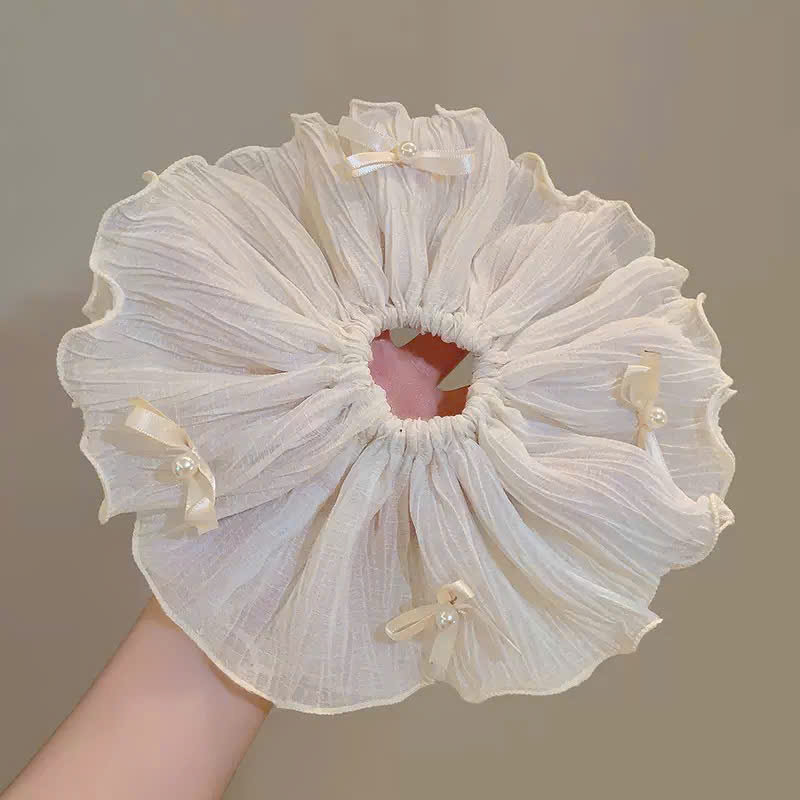 Cột tóc VOAN KEM nơ cao cấp thiết kế HÀN QUỐC độc đáo B4278