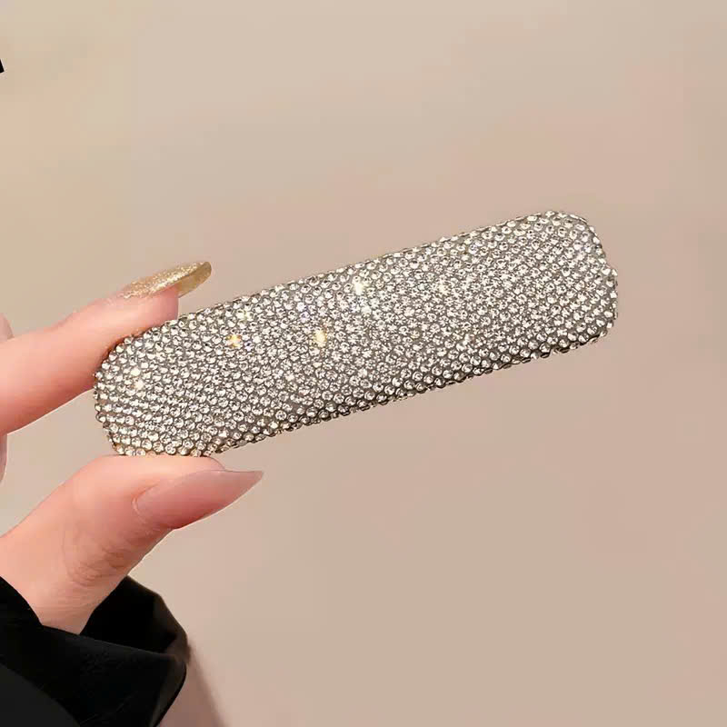 Kẹp bấm mái tóc đá trắng lấp lánh, kẹp tóc nữ đẹp độc đáo, phụ kiện tóc xinh B4261