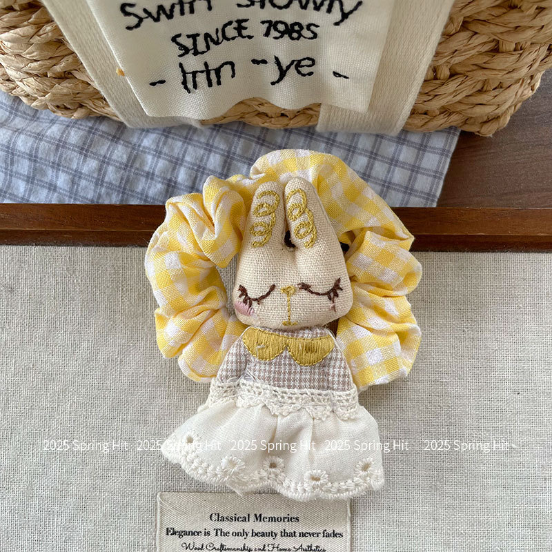 Cột tóc cho bé THỎ NGỦ dễ thương cao cấp thiết kế Hàn quốc thun co giãn tốt, quà tặng cho bé yêu B4704