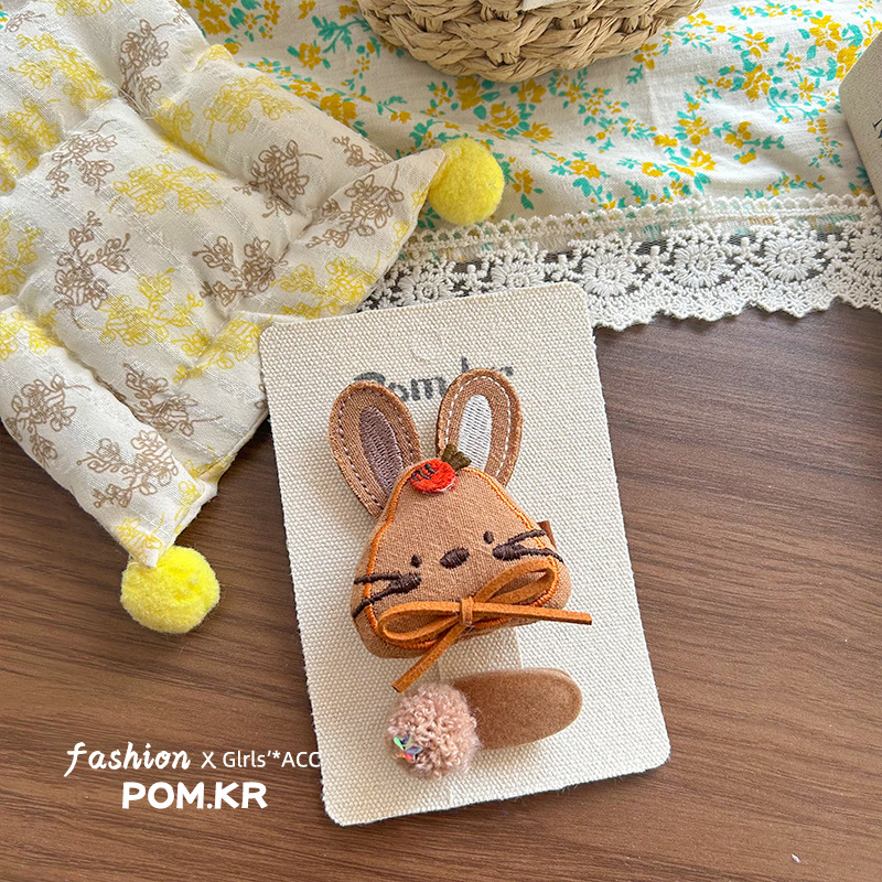 Sét 2 kẹp tóc THỎ NƠ NÂU cao cấp thiết kế HÀN QUỐC độc đáo, kẹp tóc cho bé dễ thương, quà tặng cho bé B4645