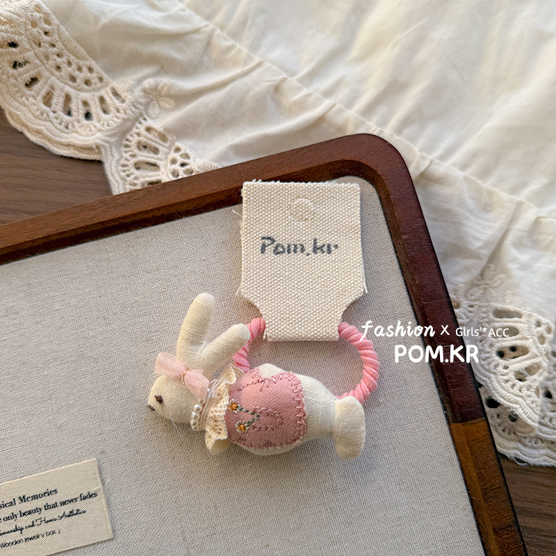 Cột tóc cho bé THỎ HỒNG VUI VẺ cao cấp thiết kế Hàn quốc thun co giãn tốt, quà tặng cho bé yêu B4650