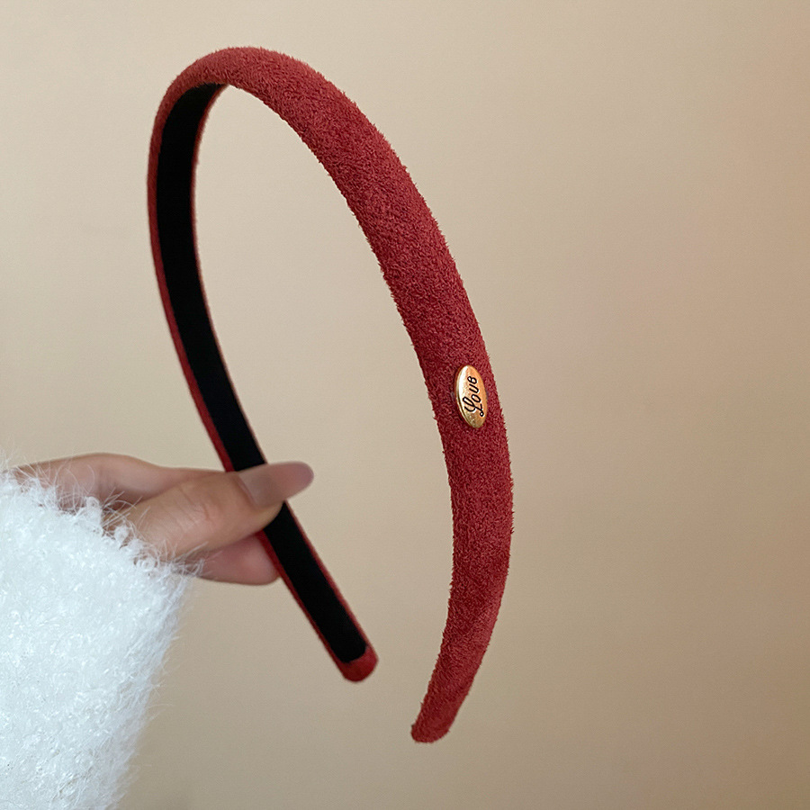 Cài tóc nữ ĐỎ bản nhỏ đơn giản, basic màu sắc độc đáo B4842