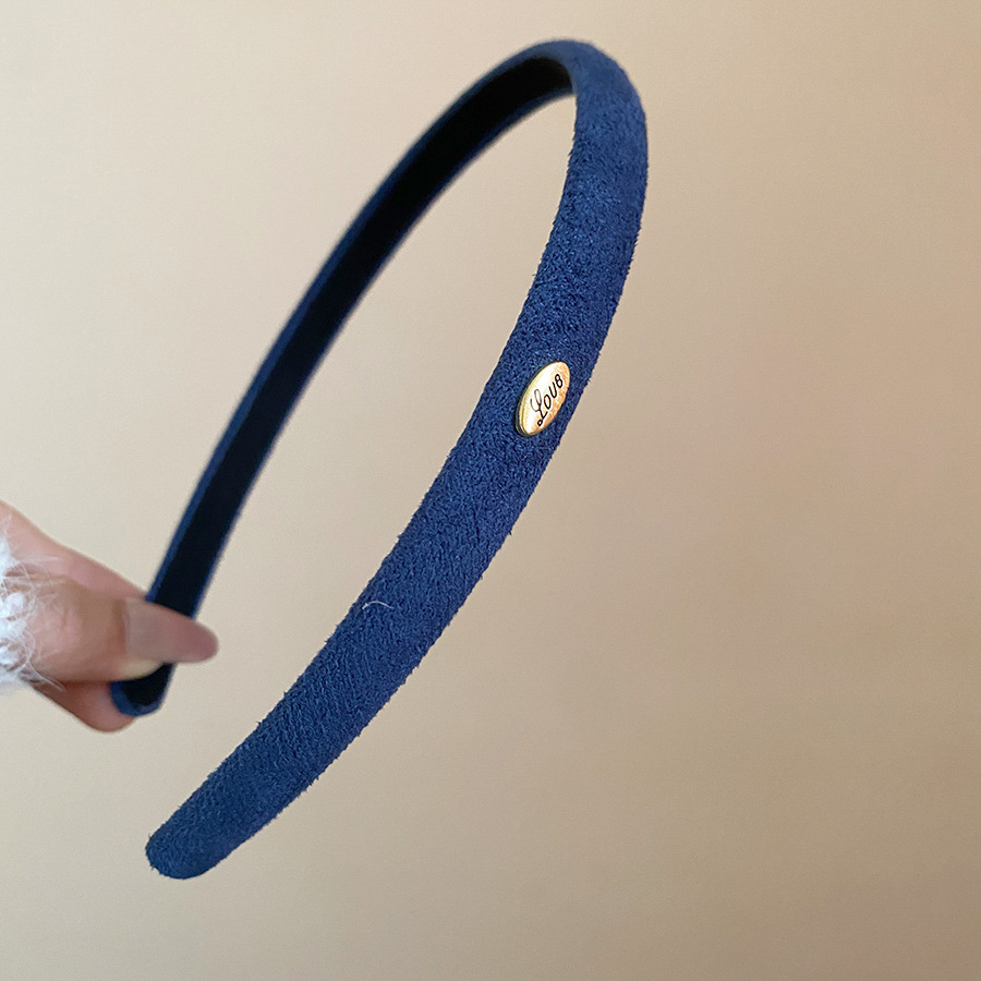 Cài tóc nữ XANH ĐẬM bản nhỏ đơn giản, basic màu sắc độc đáo B4843