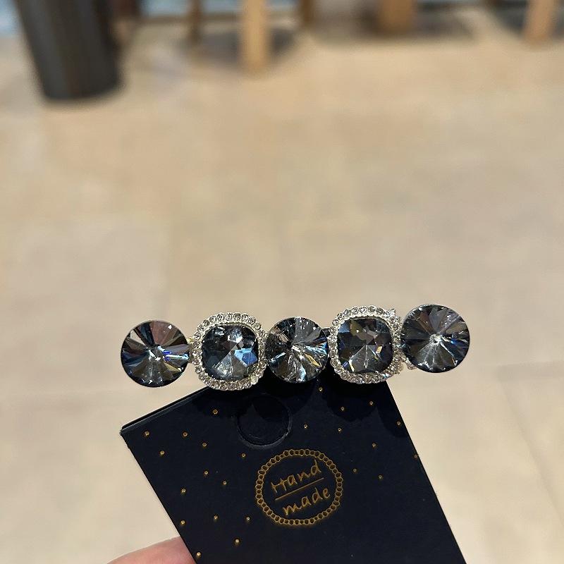 Kẹp mỏ vịt ĐÁ ĐEN, phụ kiện kẹp tóc nữ đẹp độc đáo, kẹp mái tóc xinh B4029