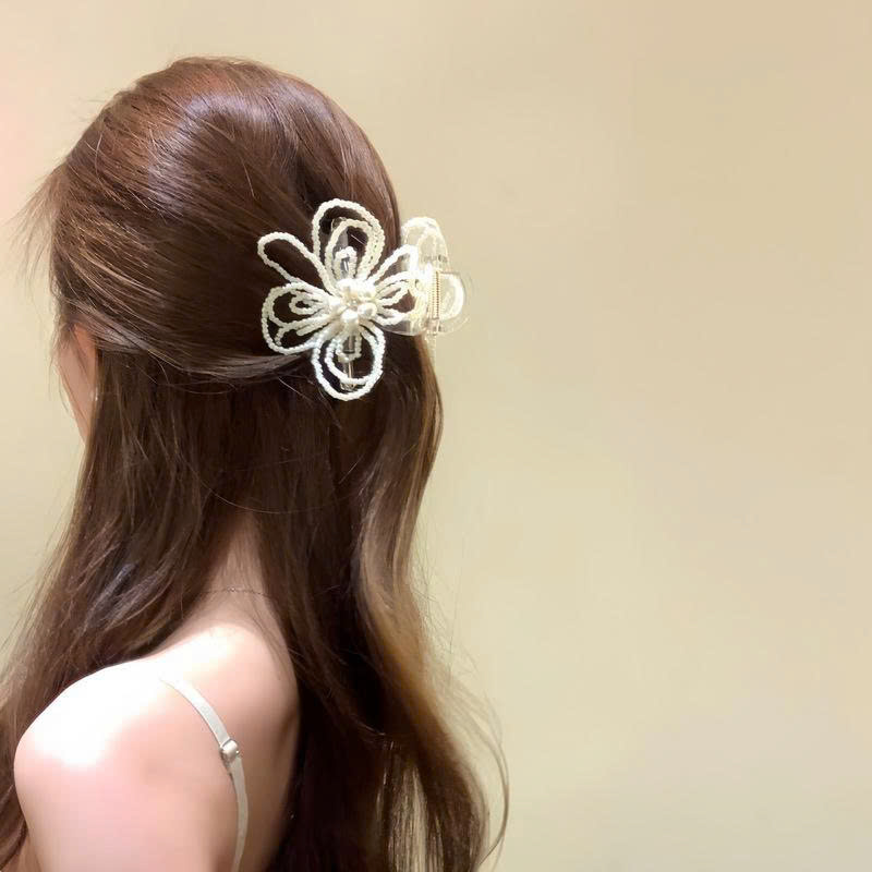 Kẹp gắp tóc HOA NGỌC 8cm , kẹp càng cua nữ đẹp cao cấp, phụ kiện kẹp tóc nữ đẹp, độc đáo thiết kế sang trọng, quà tặng bạn gái B4811