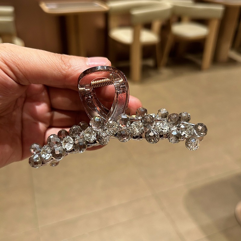 Kẹp gắp lớn Pha lê XÁM cao cấp, phụ kiện kẹp tóc nữ ĐẸP độc đáo, sang trọng, quà tặng ý nghĩa, kẹp tóc xinh B4043