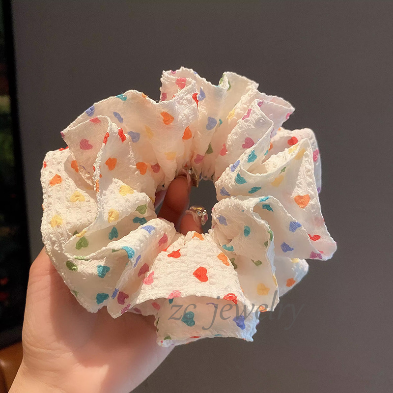 Cột tóc nữ TRÁI TIM màu sắc thiết kế cao cấp không đau đàu thun cao cấp chắc tóc, quà tặng bạn gái độc đáo B4115