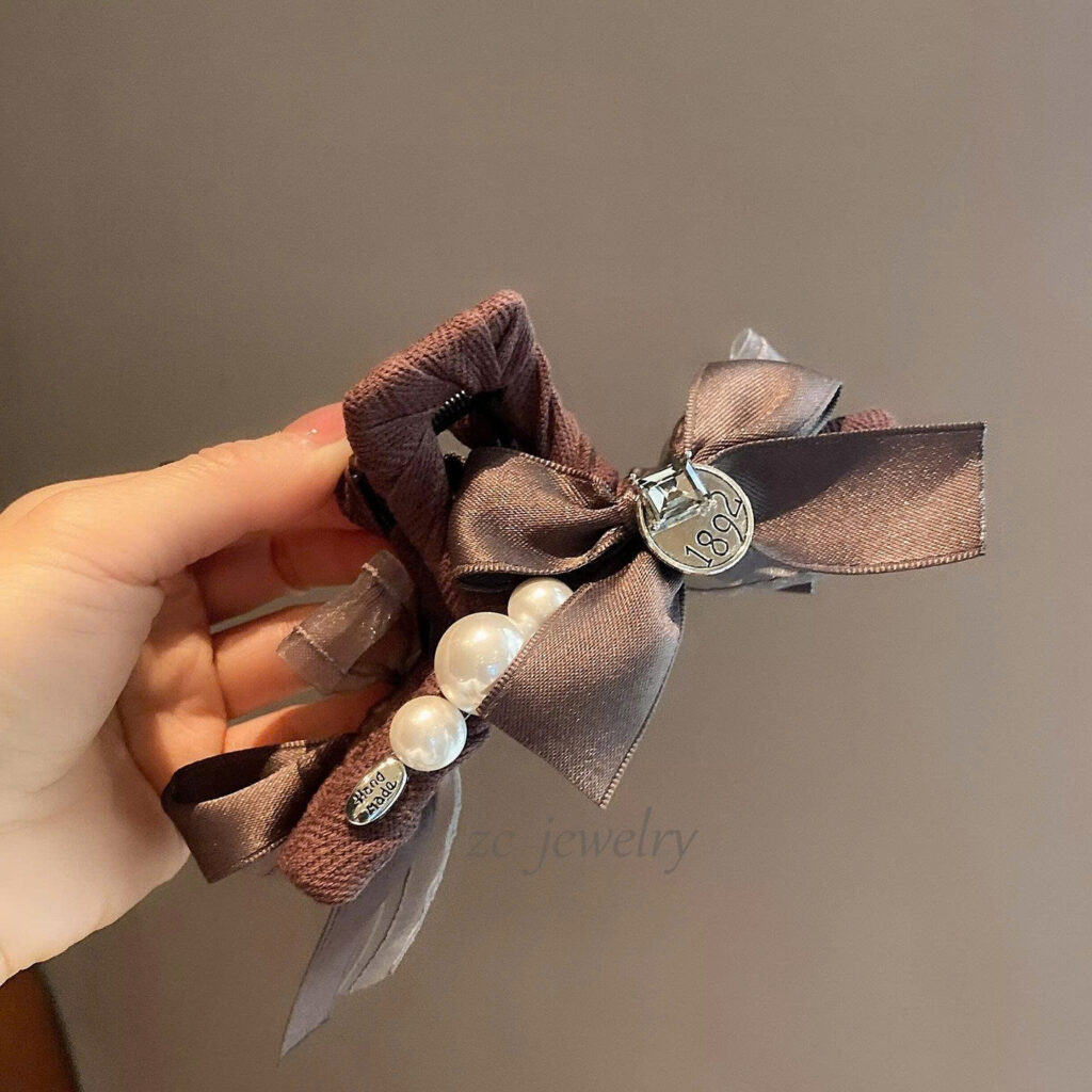 Kẹp gắp tóc lớn NƠ đối xứng 2 bên khác nhau, kẹp tóc nữ thiết kế HÀN QUỐC độc đáo sang trọng, Kẹp càng cua, quà tặng bạn gái ý nghĩa B4128