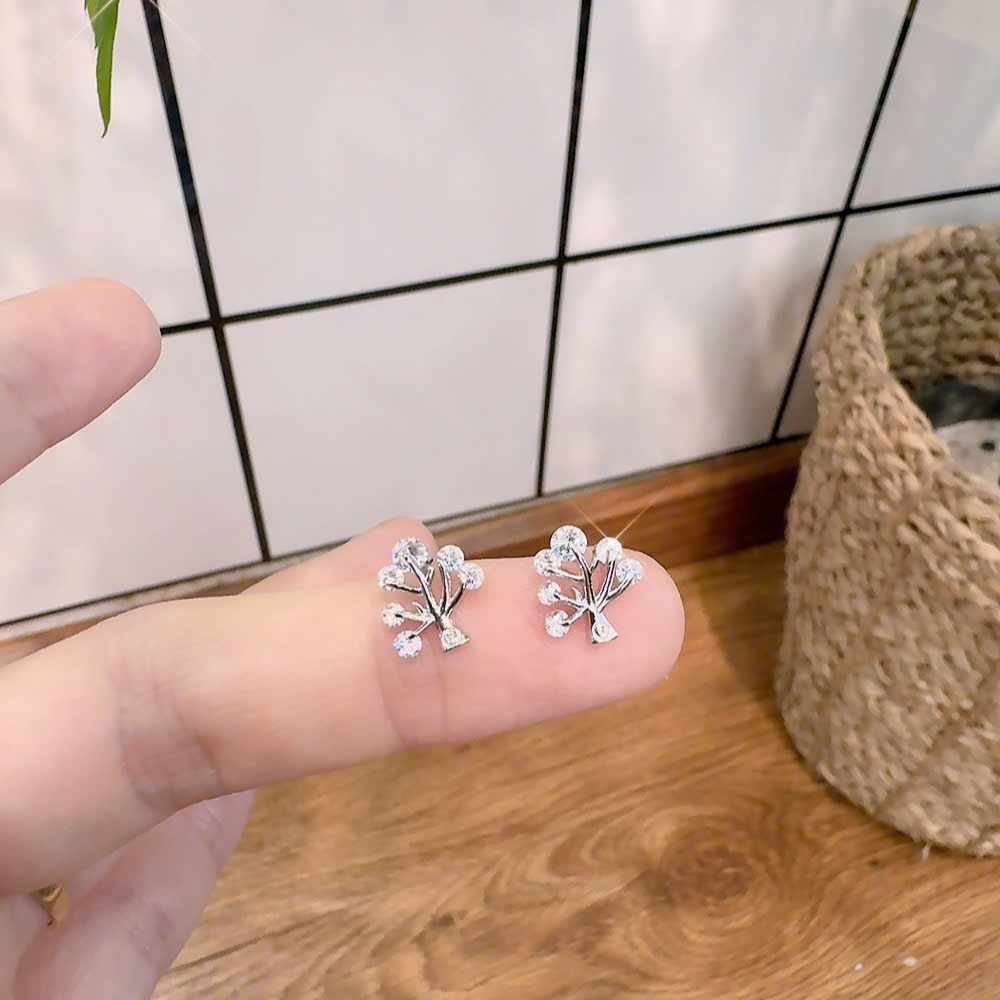 Bông tai nữ, hoa tai nữ thời trang thiết kế Hàn quốc Cây LÁ đá zircon xi bạc 925 cao cấp, Quà tặng bạn gái, bông tai đi tiệc độc đáo sang trọng, tinh tế B4922