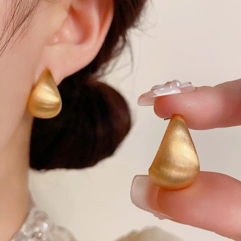 Bông tai thời trang trơn Basic cá tính MÀU VÀNG cao cấp phong cách Châu Âu sang trọng kinh điển, Hoa tai thời trang đi tiệc độc đáo B5058